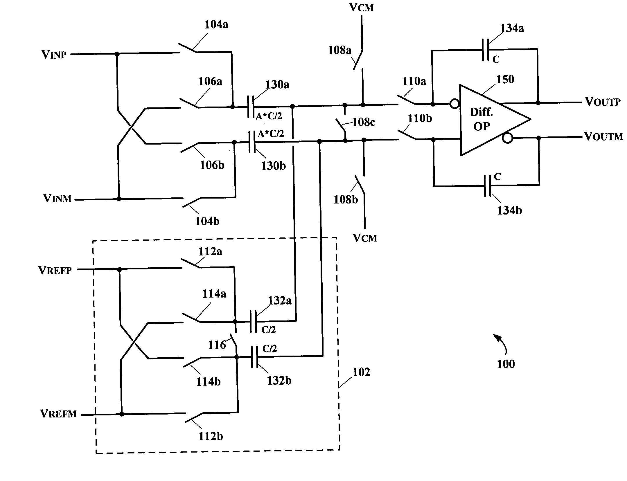 Five-level feed-back digital-to-analog converter for a switched capacitor sigma-delta analog-to-digital converter