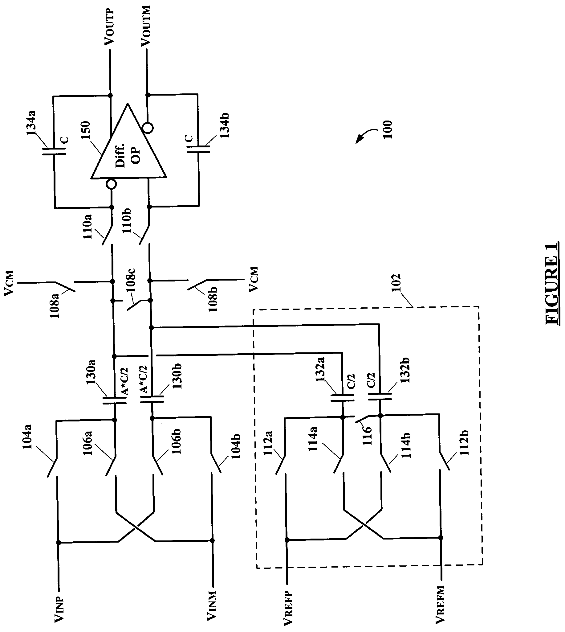 Five-level feed-back digital-to-analog converter for a switched capacitor sigma-delta analog-to-digital converter