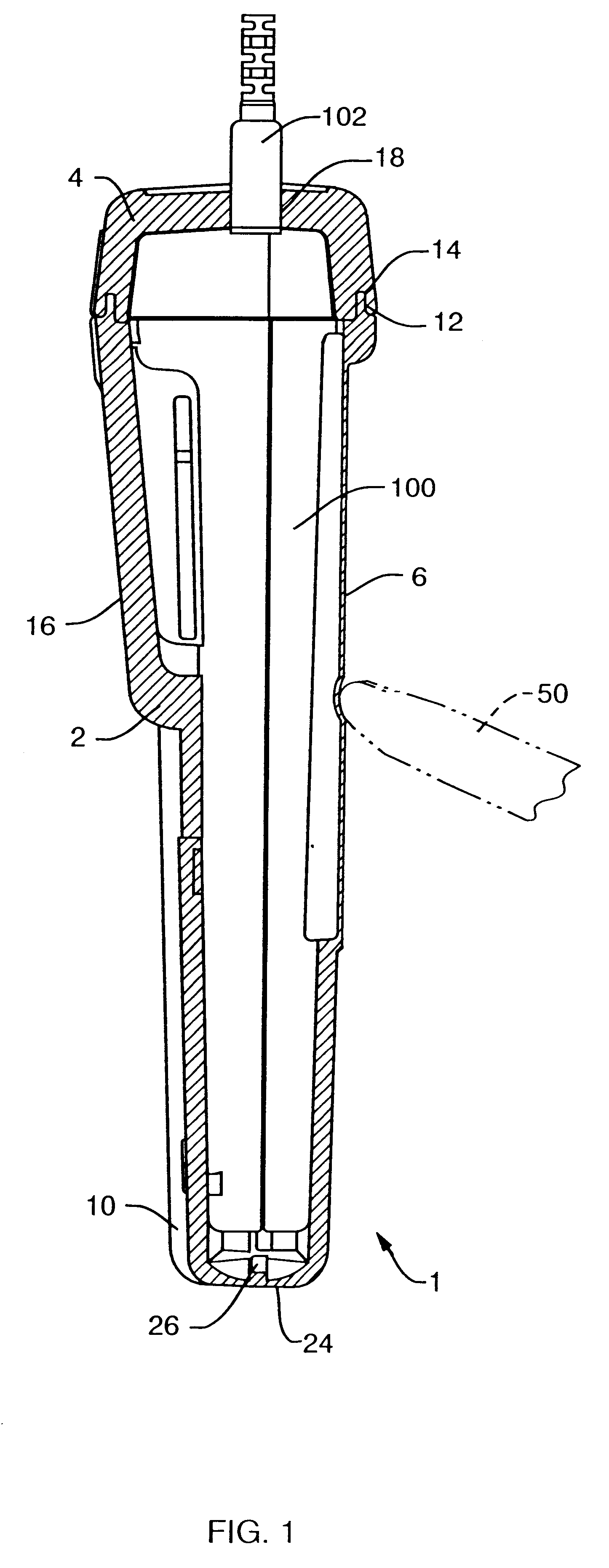Watertight protective device for holding a measuring or display device