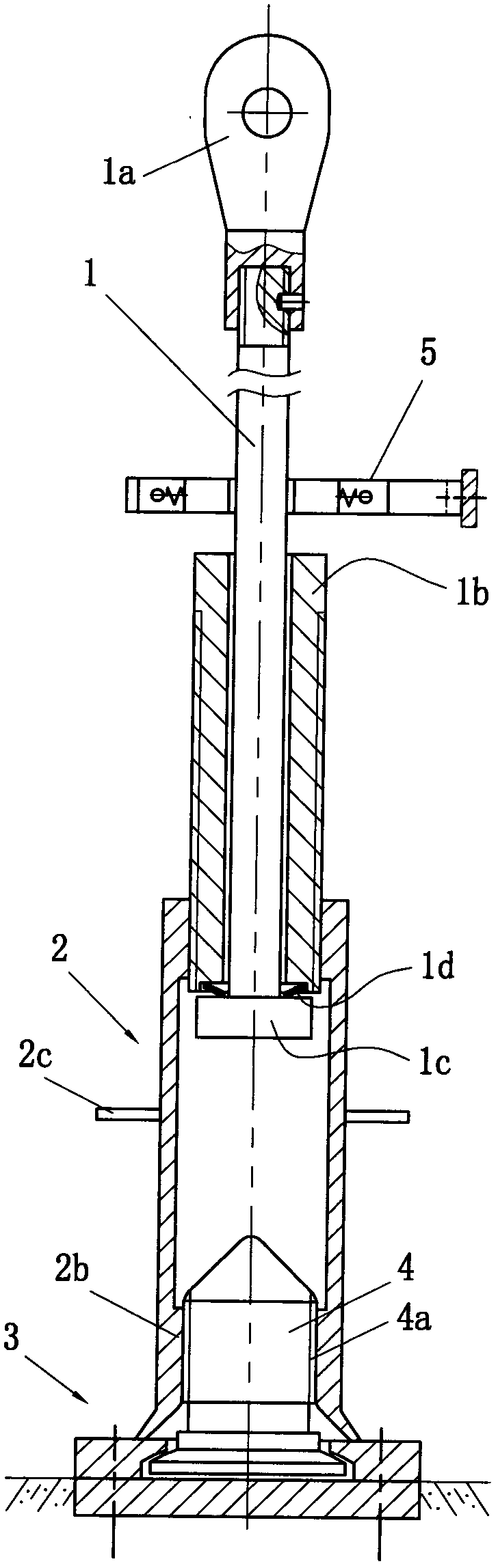 Wind-proof pull rod for crane