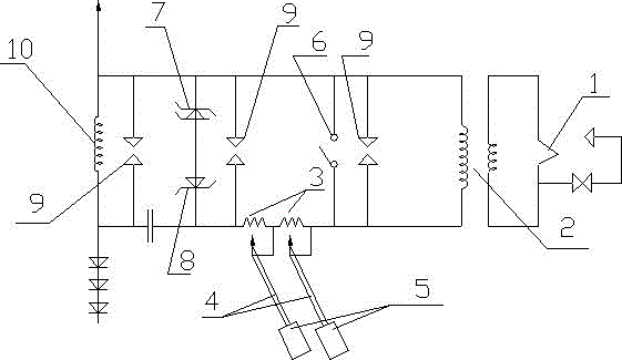 A power supply system for an electron gun power supply