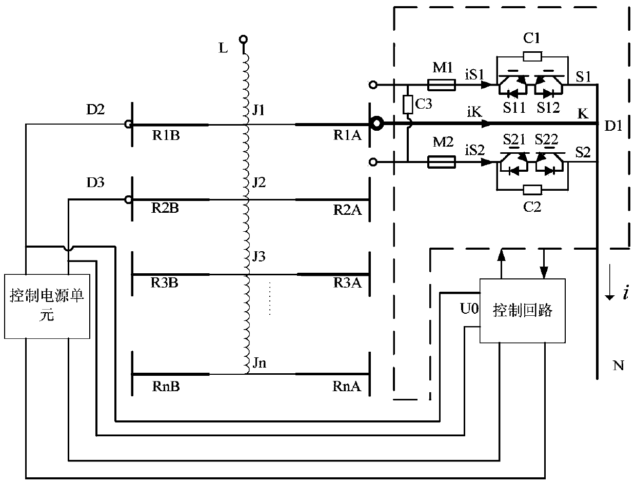A transformer-integrated arc-free on-load tap-changer