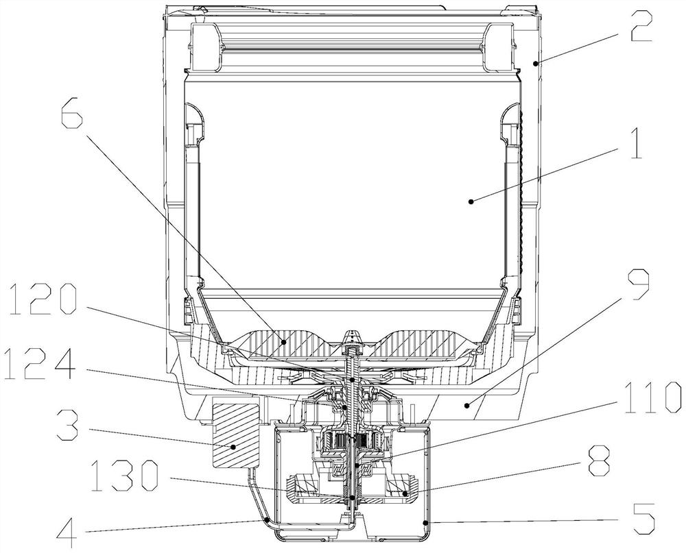 Speed reduction clutch device of washing machine, washing machine and control method