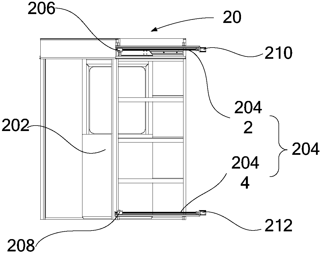 Sliding door device and rack rail vehicle