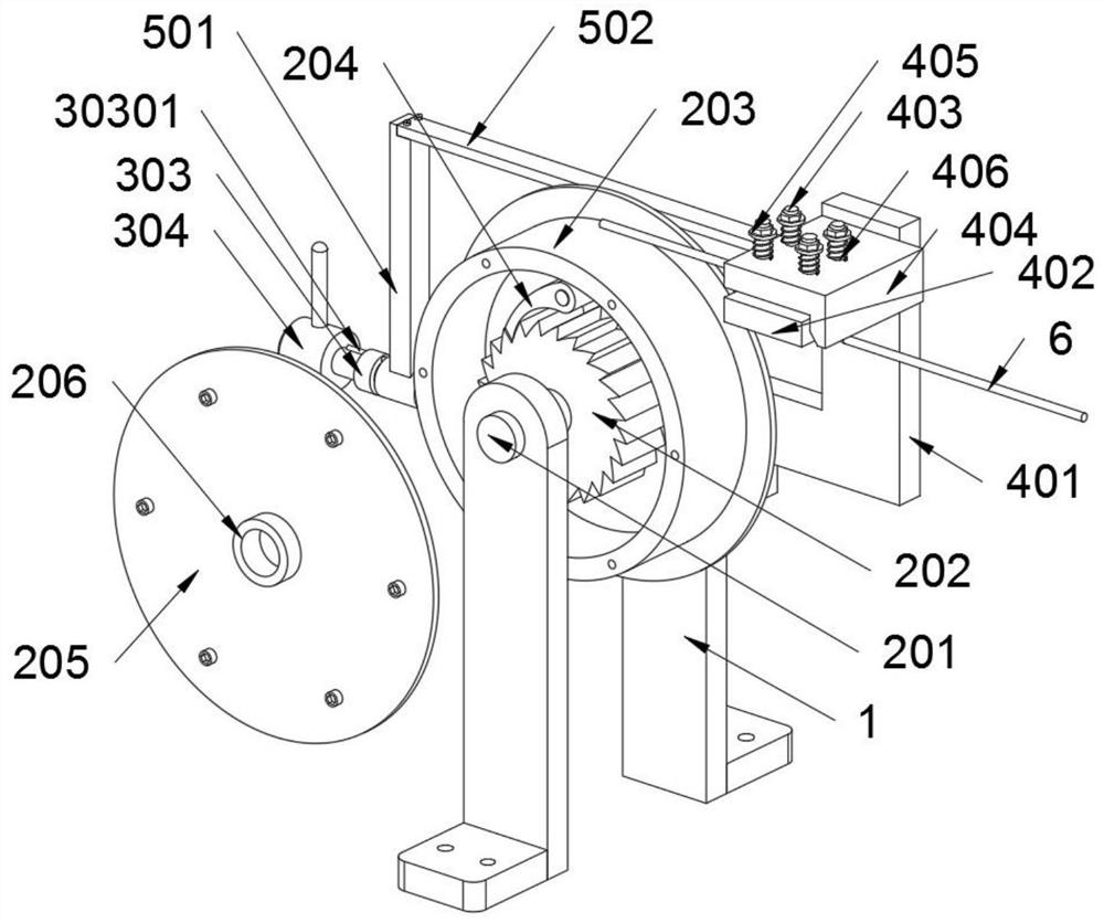 Ratchet type double locking structure for assisting steel wire rope in pulling aerial cable