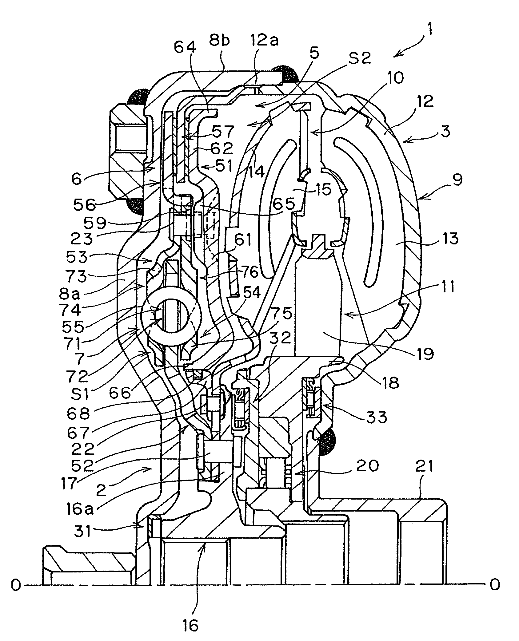 Lockup device of hydraulic torque transmission device