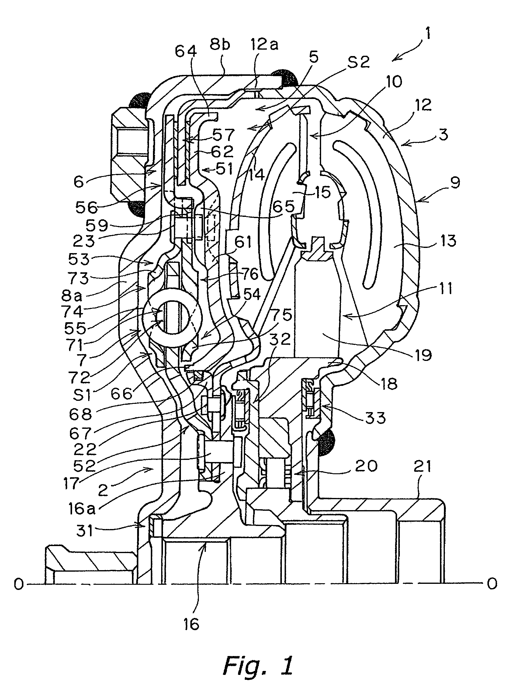 Lockup device of hydraulic torque transmission device