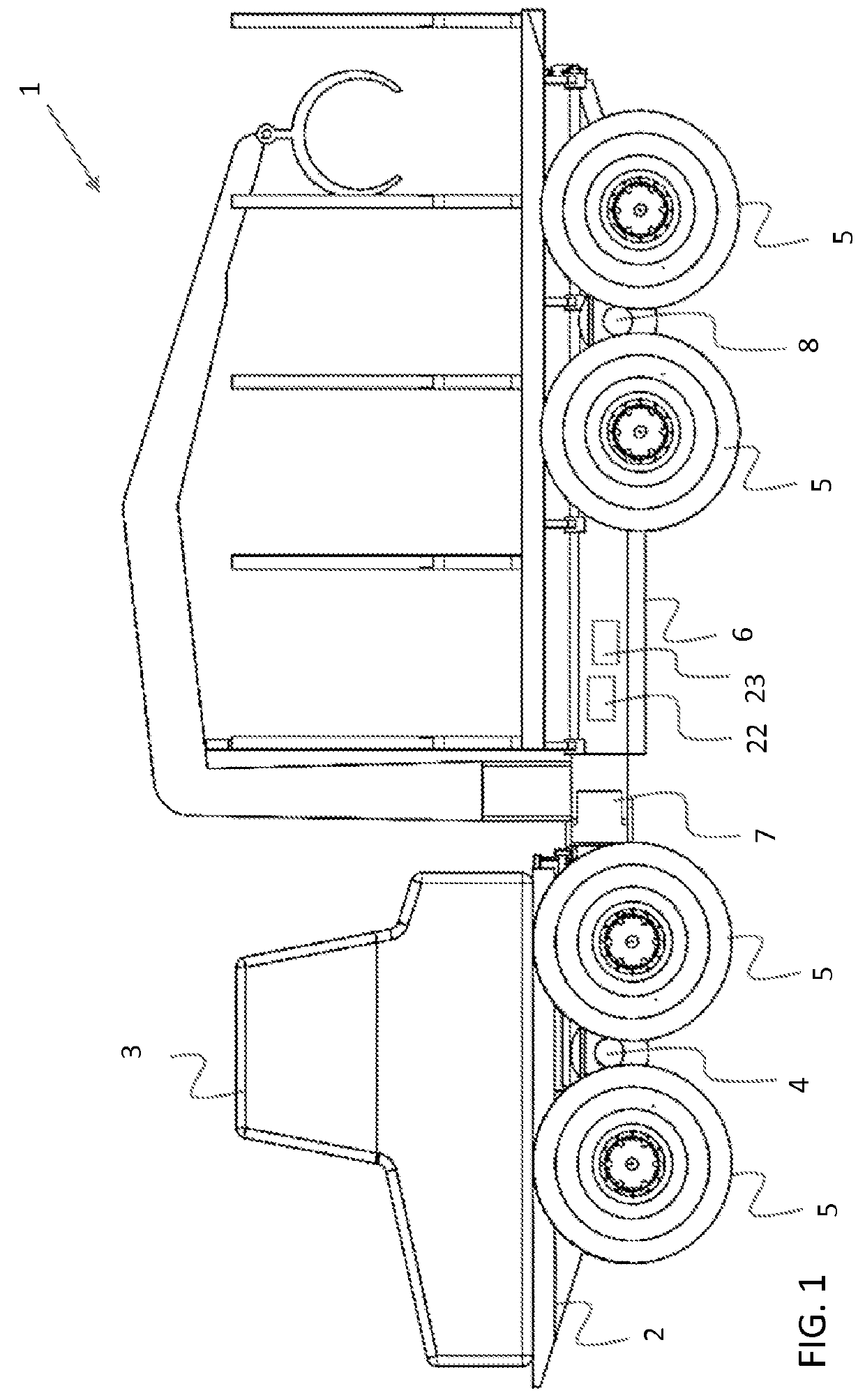 Assembly and method for enabling rotational motion in a vehicle or mobile working machine