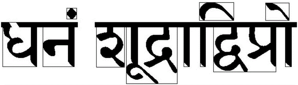 Image recognition method of converting Sanskrit Devanagari printed character to Latin