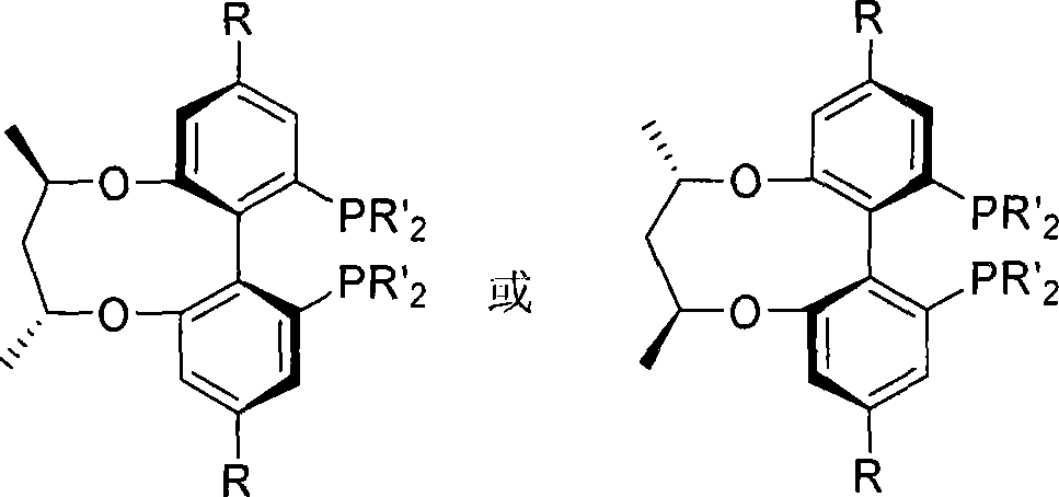 Central chirality induced axial chirality diphosphine ligand and method for synthesizing same
