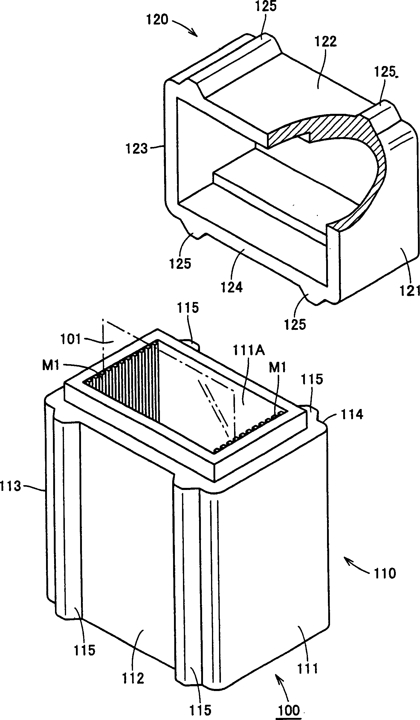 Box used for glass basal plate conveyance