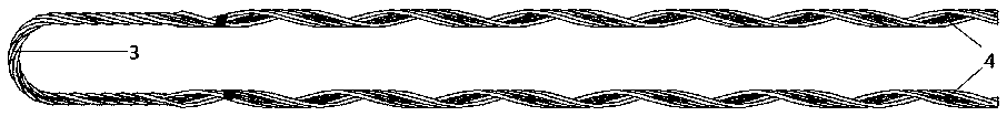 A strain clamp for composite core reinforced cable