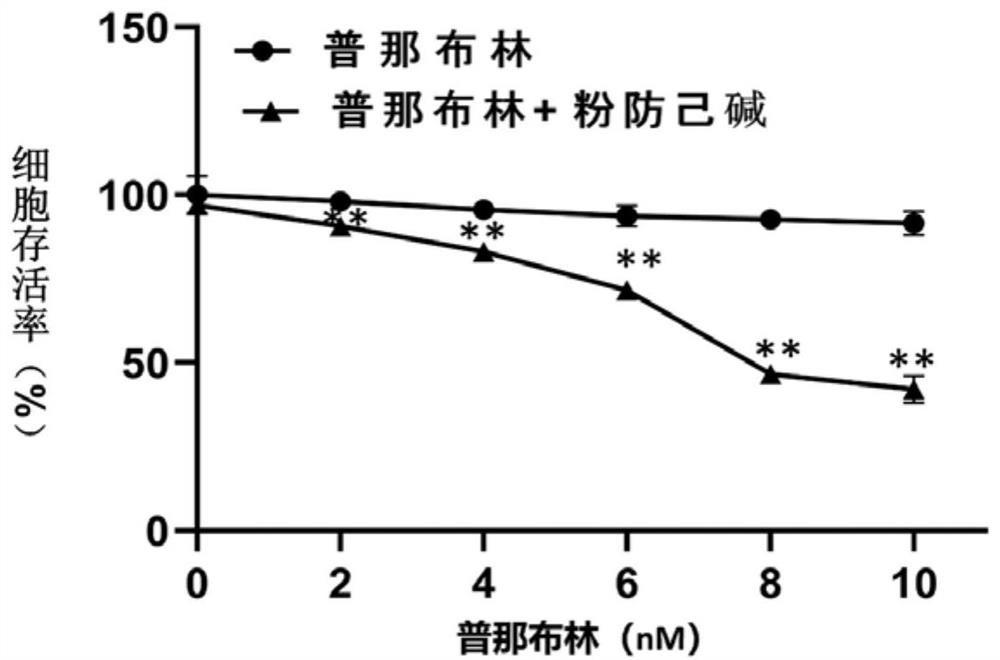 A kind of drug combination containing plinabulin and application thereof