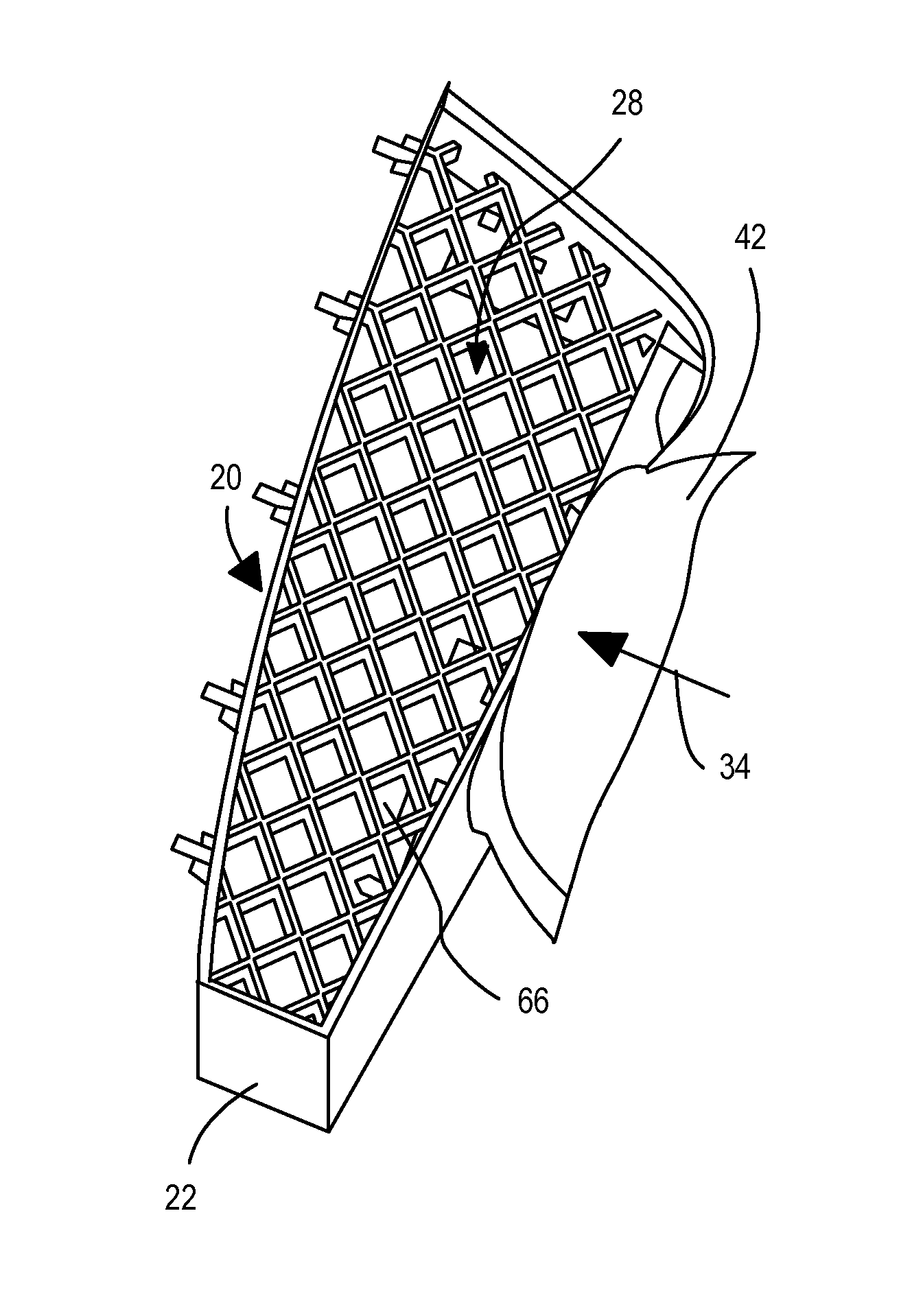 Thin plate structural support for a motor vehicle armrest