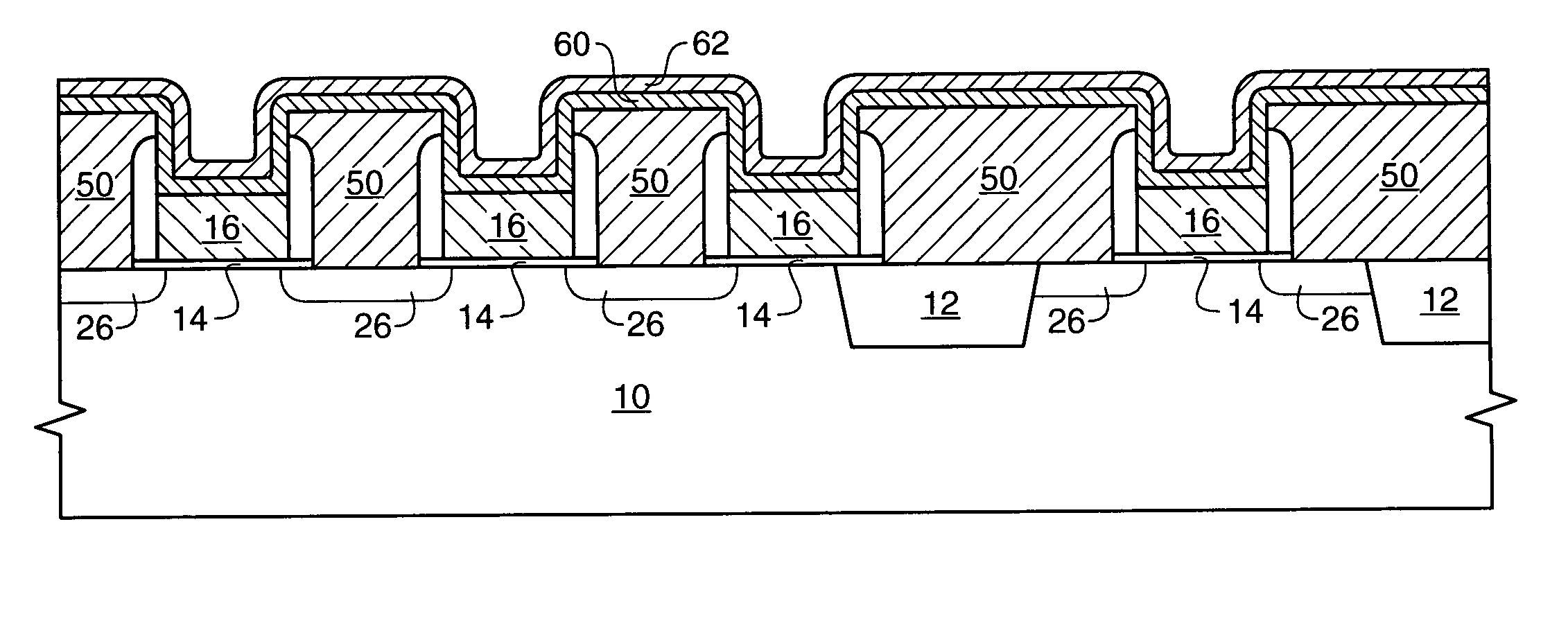 Method and structure for a self-aligned silicided word line and polysilicon plug during the formation of a semiconductor device