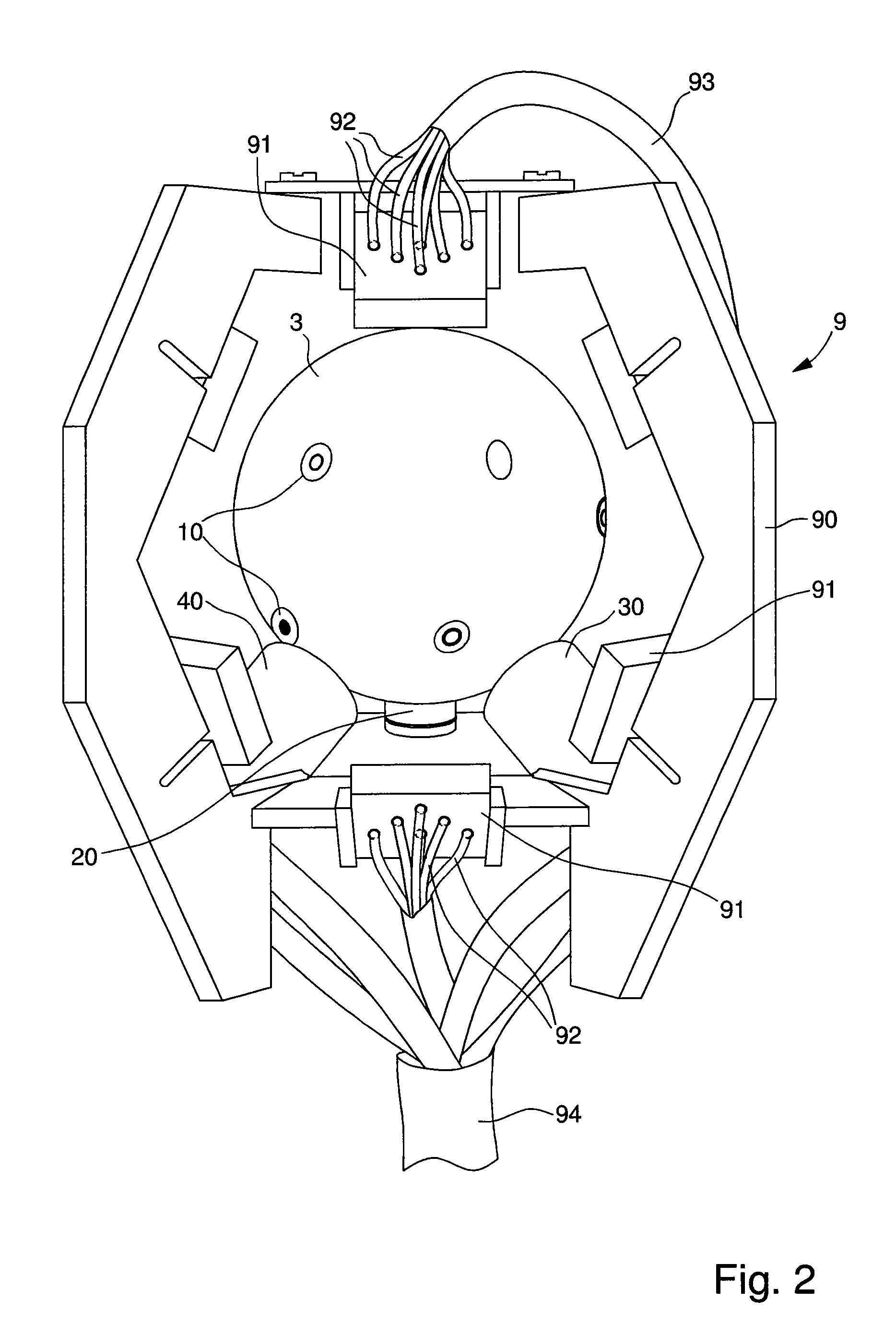 Radiation diagram measuring system for a transmitting antenna