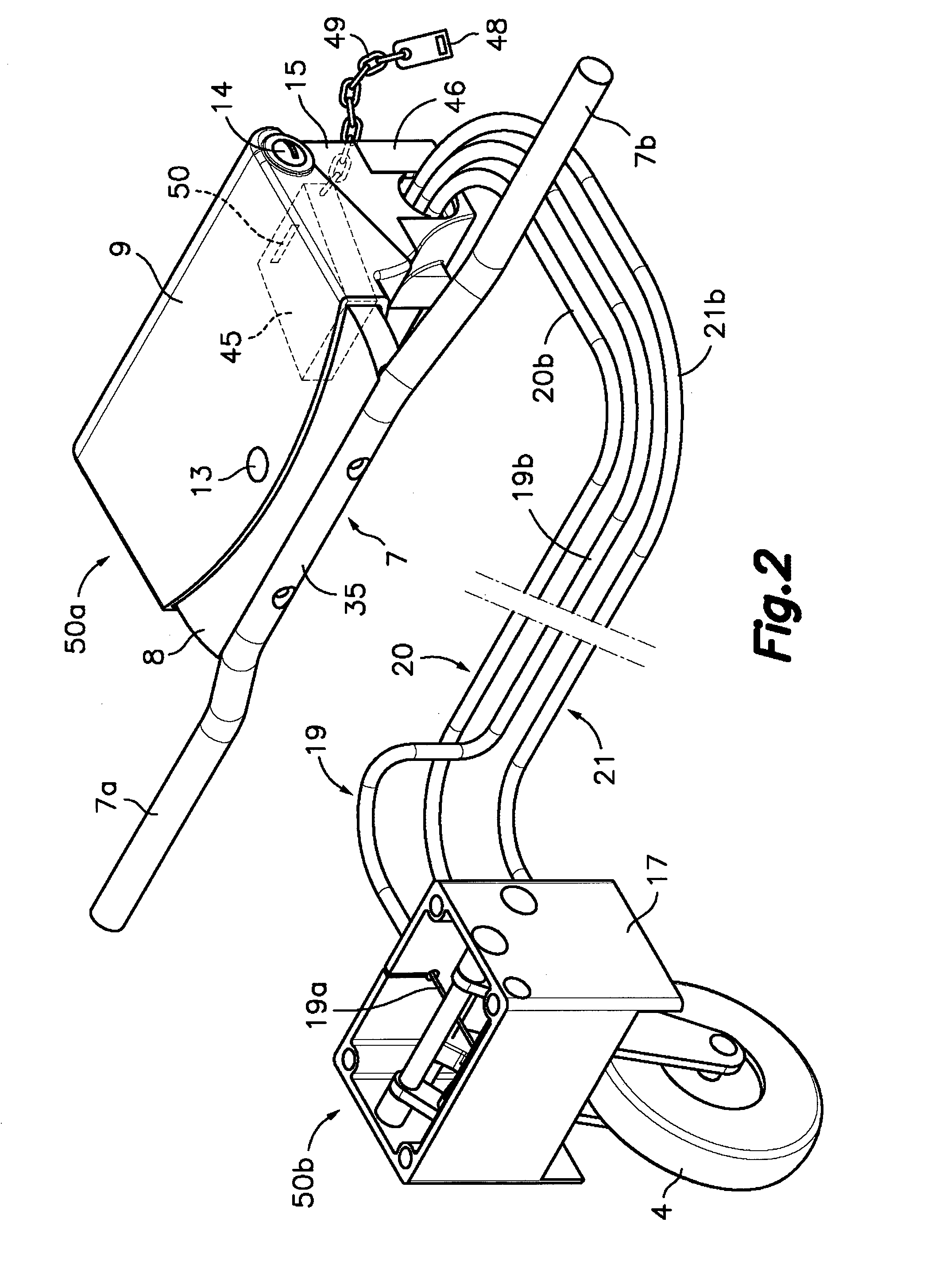 Steering assembly for a human-driven vehicle, and human-driven vehicle