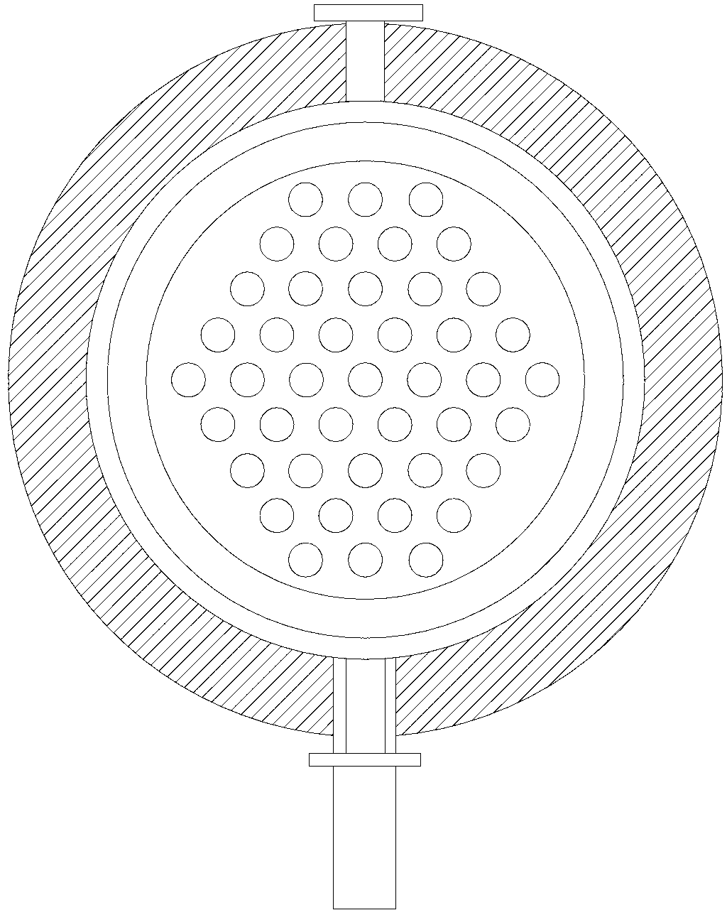 Automobile tail gas waste heat recovery fused salt heat transfer and heat storage heat exchanger