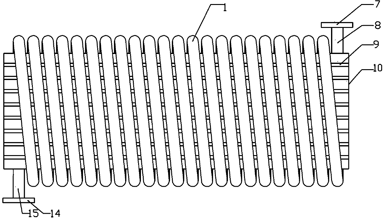 Automobile tail gas waste heat recovery fused salt heat transfer and heat storage heat exchanger