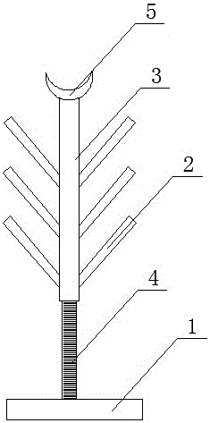 Height-adjustable thread hanging frame