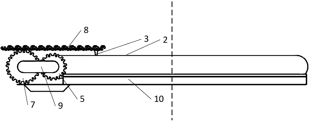 Online cleaning device of lower chains of tobacco cutting machine