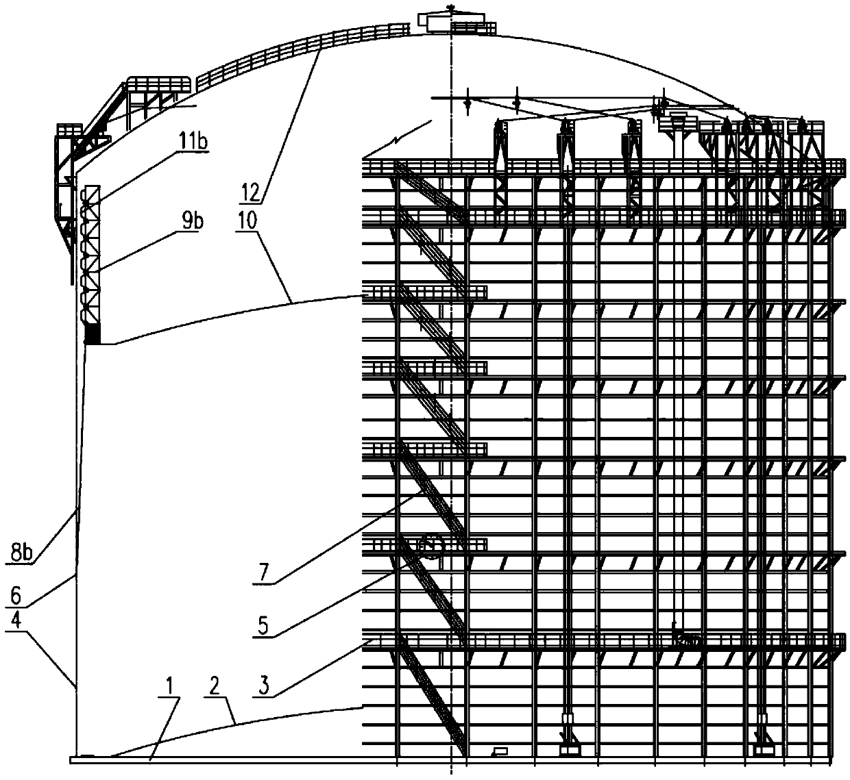 Single-section type gas cabinet