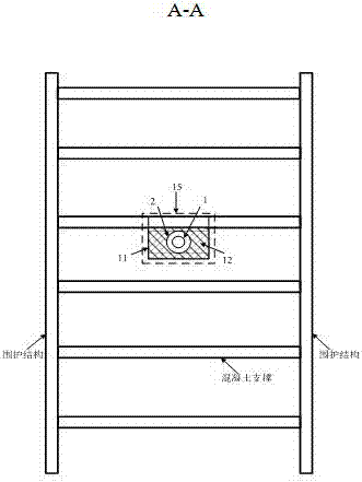 Magnetic ring type testing device and method for foundation upheaval caused by foundation pit excavation