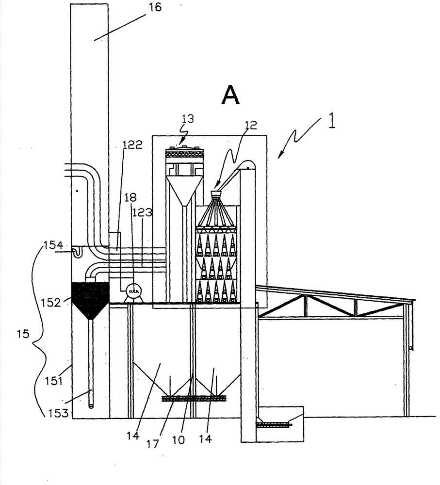 Method for preheating coal as fired by hot exhaust gas and regenerating active coke by hot exhaust gas