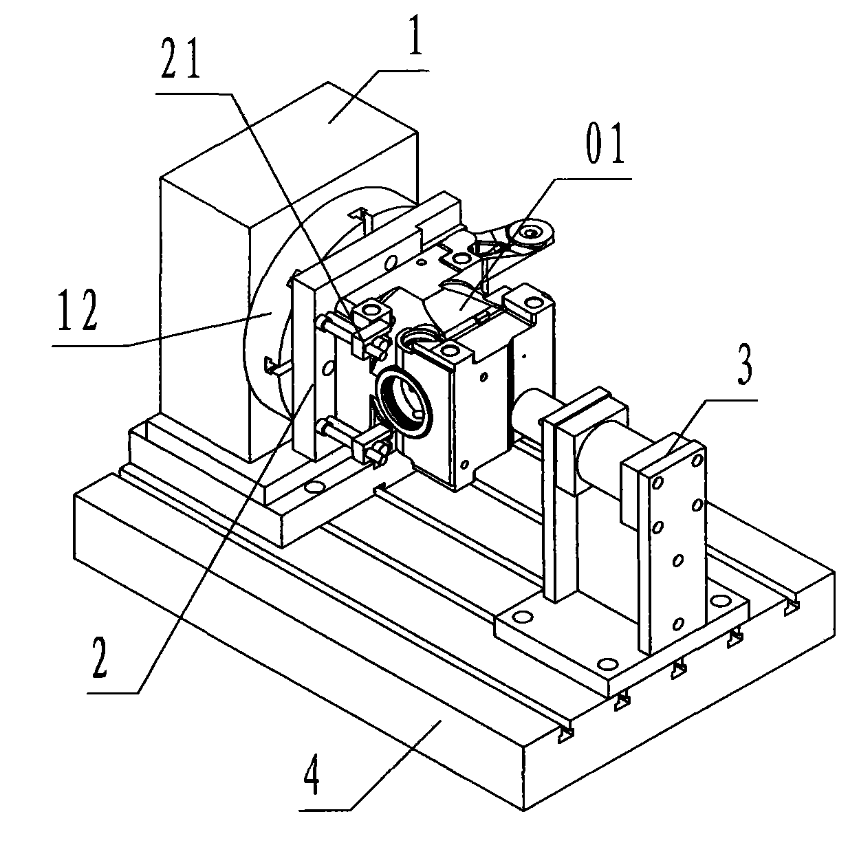 Clamp device for processing brake cylinder of high-speed rail train