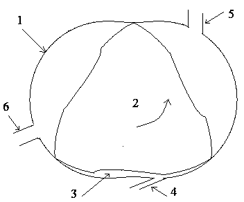 Rotor type external combustion engine air cylinder and rotor type external combustion engine