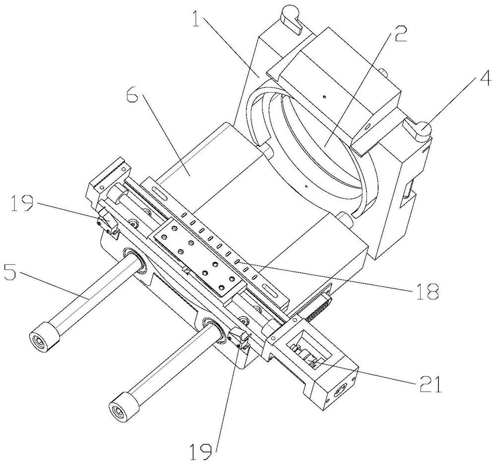 Chromatographic valve linked mobile electrospray ion source accurate positioning device