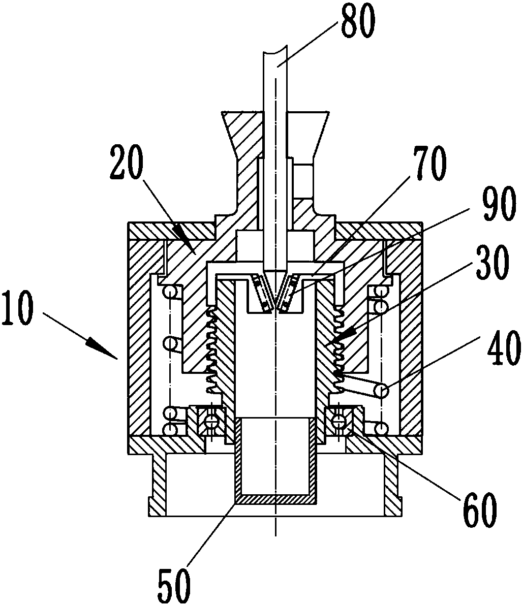 A one-handed pencil sharpener