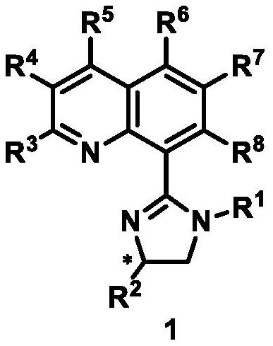 Synthesis method and application of chiral quinoline-imidazoline ligand