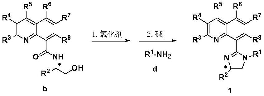 Synthesis method and application of chiral quinoline-imidazoline ligand