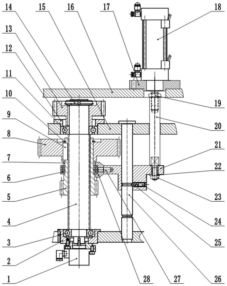 An automatic shifting vertical drilling machine