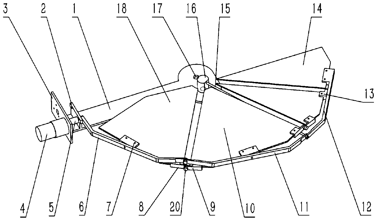 Planar antenna folding bracket