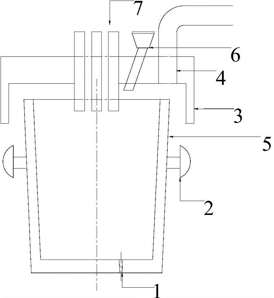 Layout method for preventing oxidation of dust collector in ladle refining treatment process