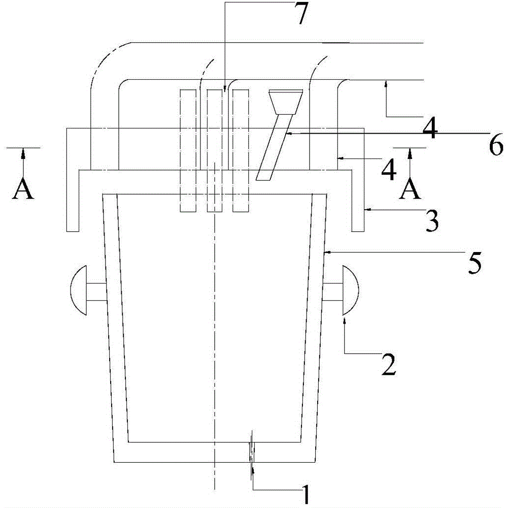 Layout method for preventing oxidation of dust collector in ladle refining treatment process