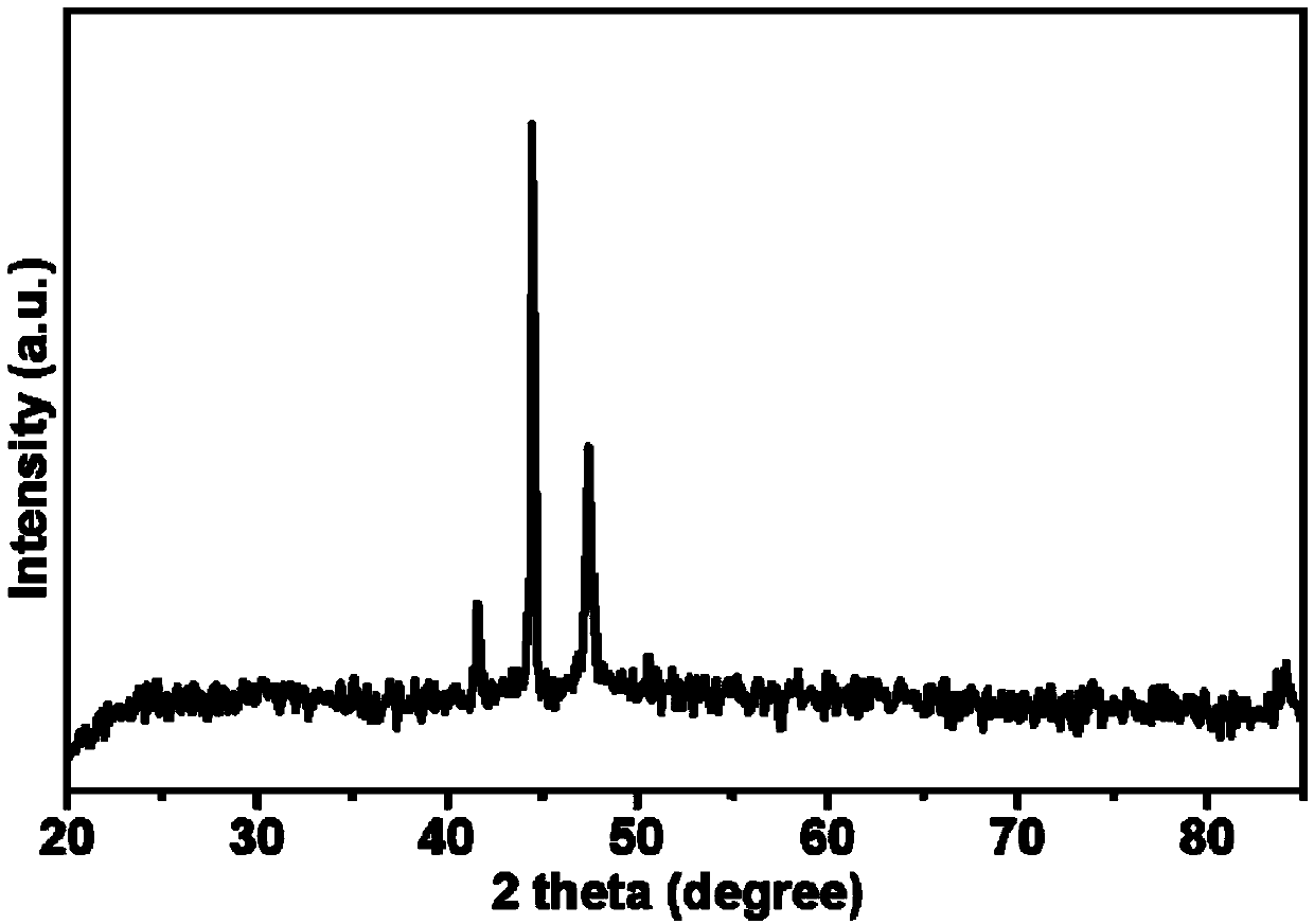 Nanosheets-assembled Co dendrite electrocatalyst material and preparation method thereof