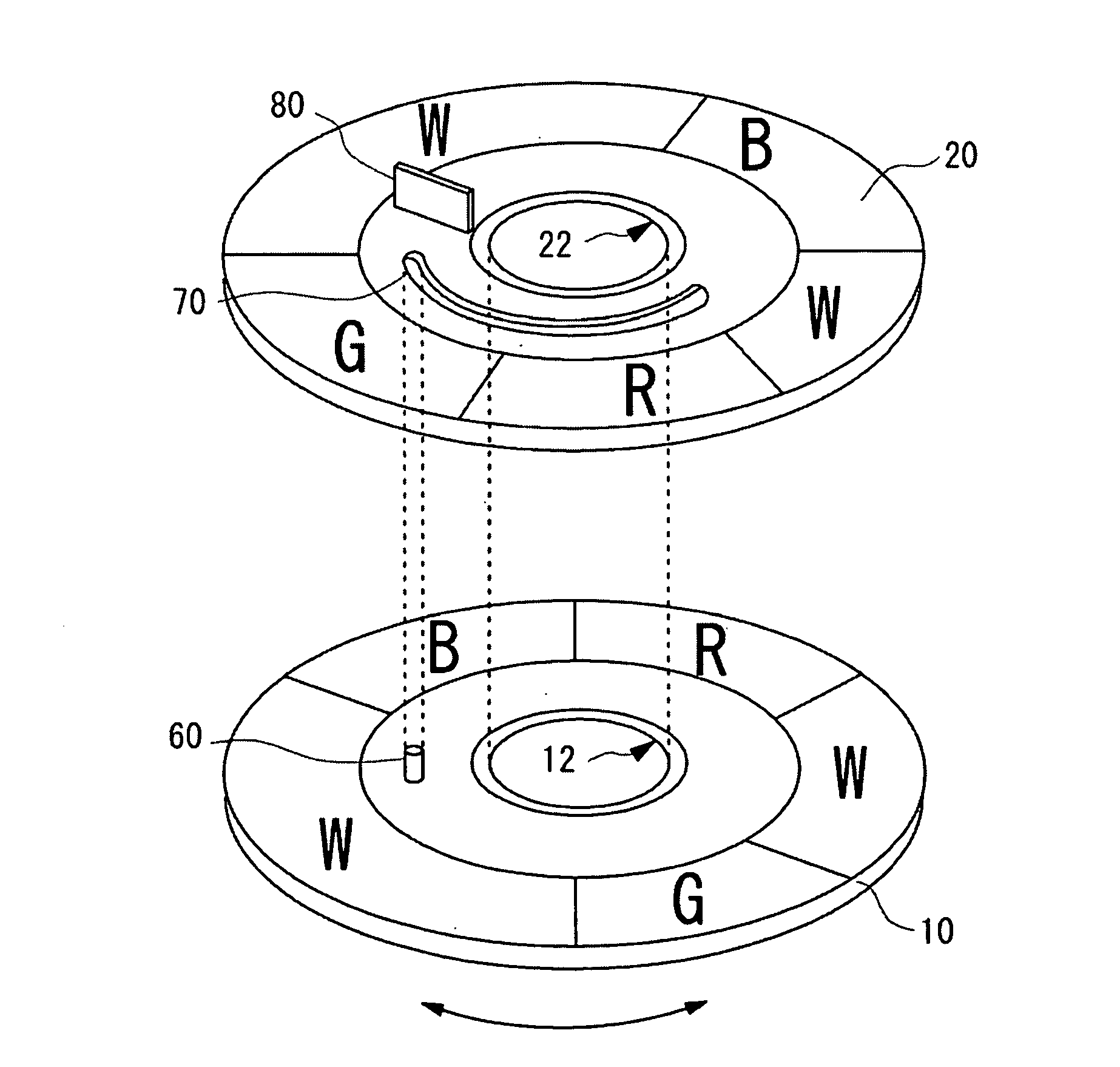 Color wheel device and projector using the same