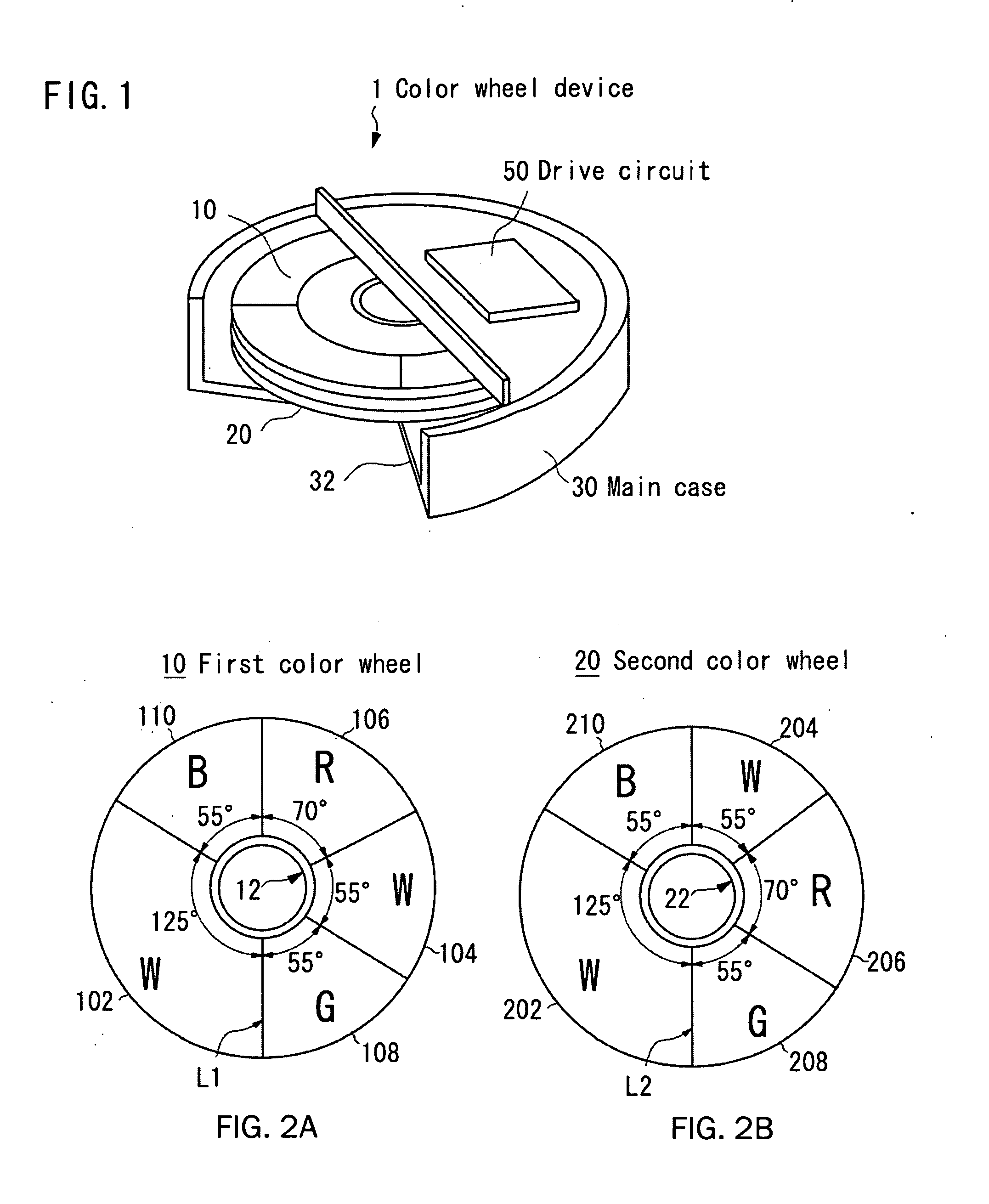 Color wheel device and projector using the same