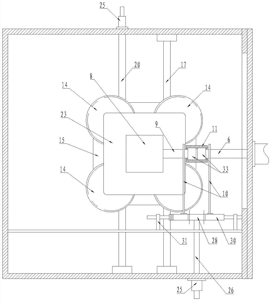 Torsion experiment testing device under hot vacuum environment