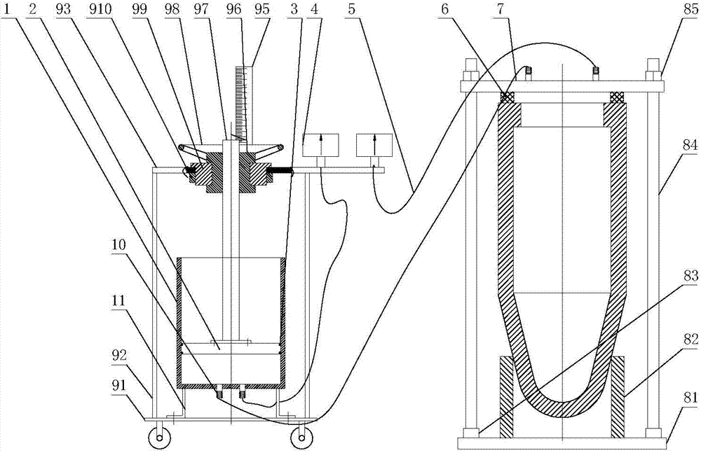 Device for measuring volume of warhead