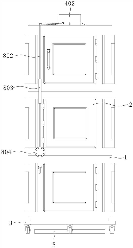 Laboratory storage cabinet with drying and ventilating functions for biochemical experiments