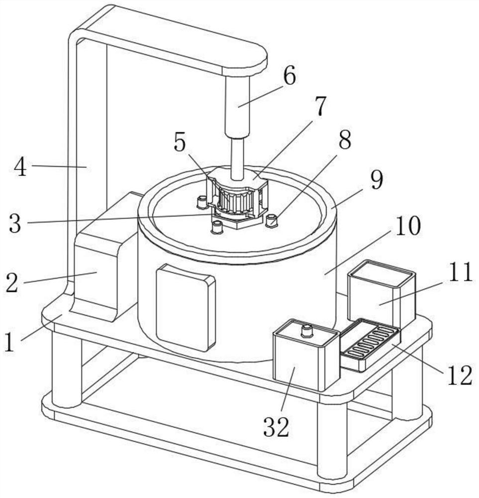 A test device for high-temperature corrosion of electrodes used in glass electric melting furnaces