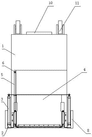 Automatic discharging device for fire sandbox