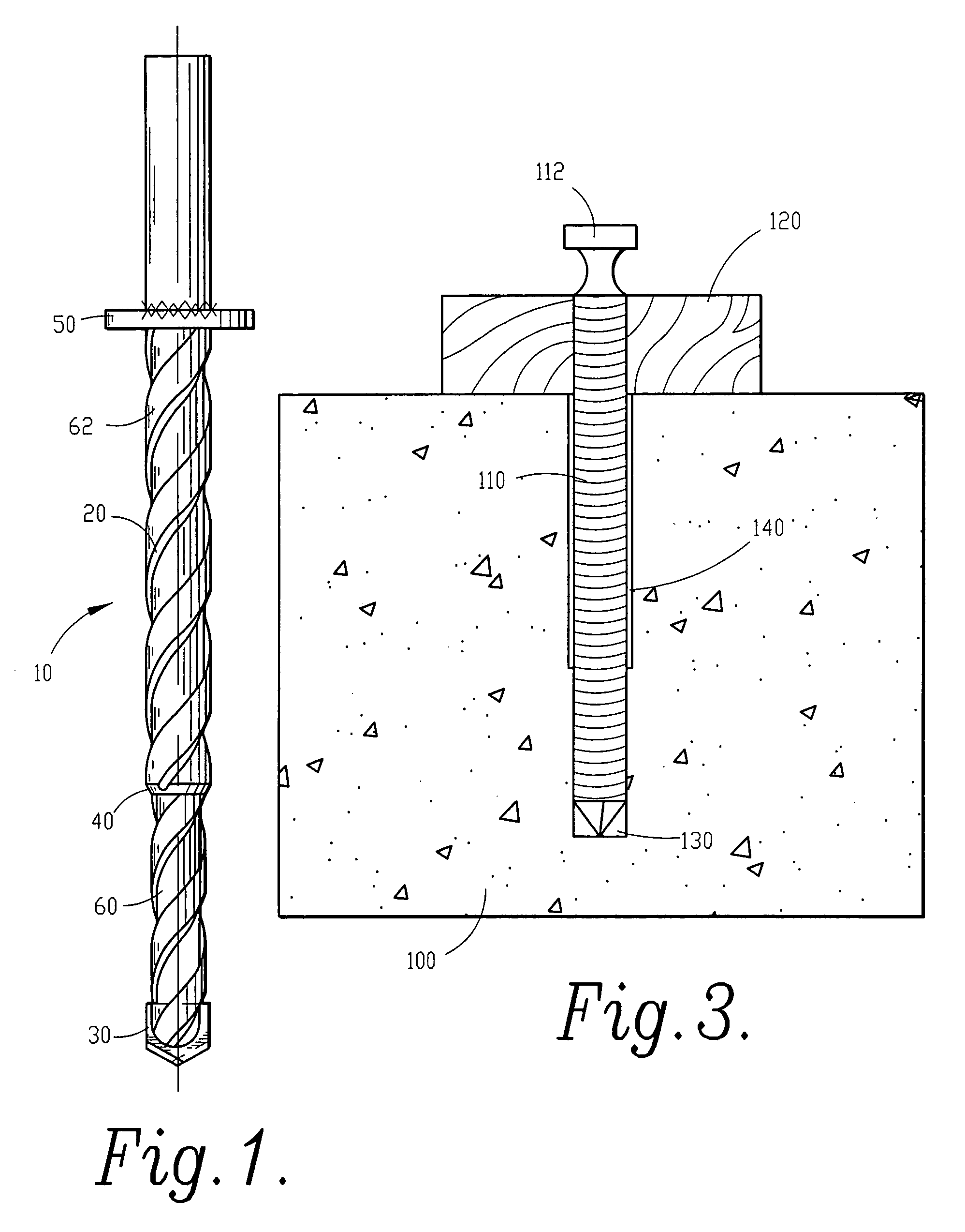 Anchoring drill bit, system and method of anchoring