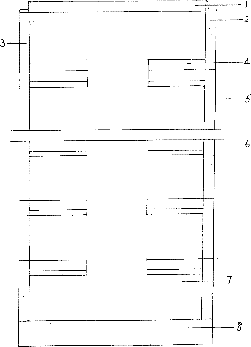 Assembled square-barrel multi-layer concrete underground garage and manufacturing method thereof