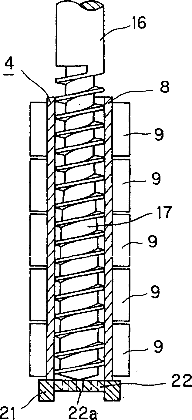 Melting and spinning device and melting and spinning method