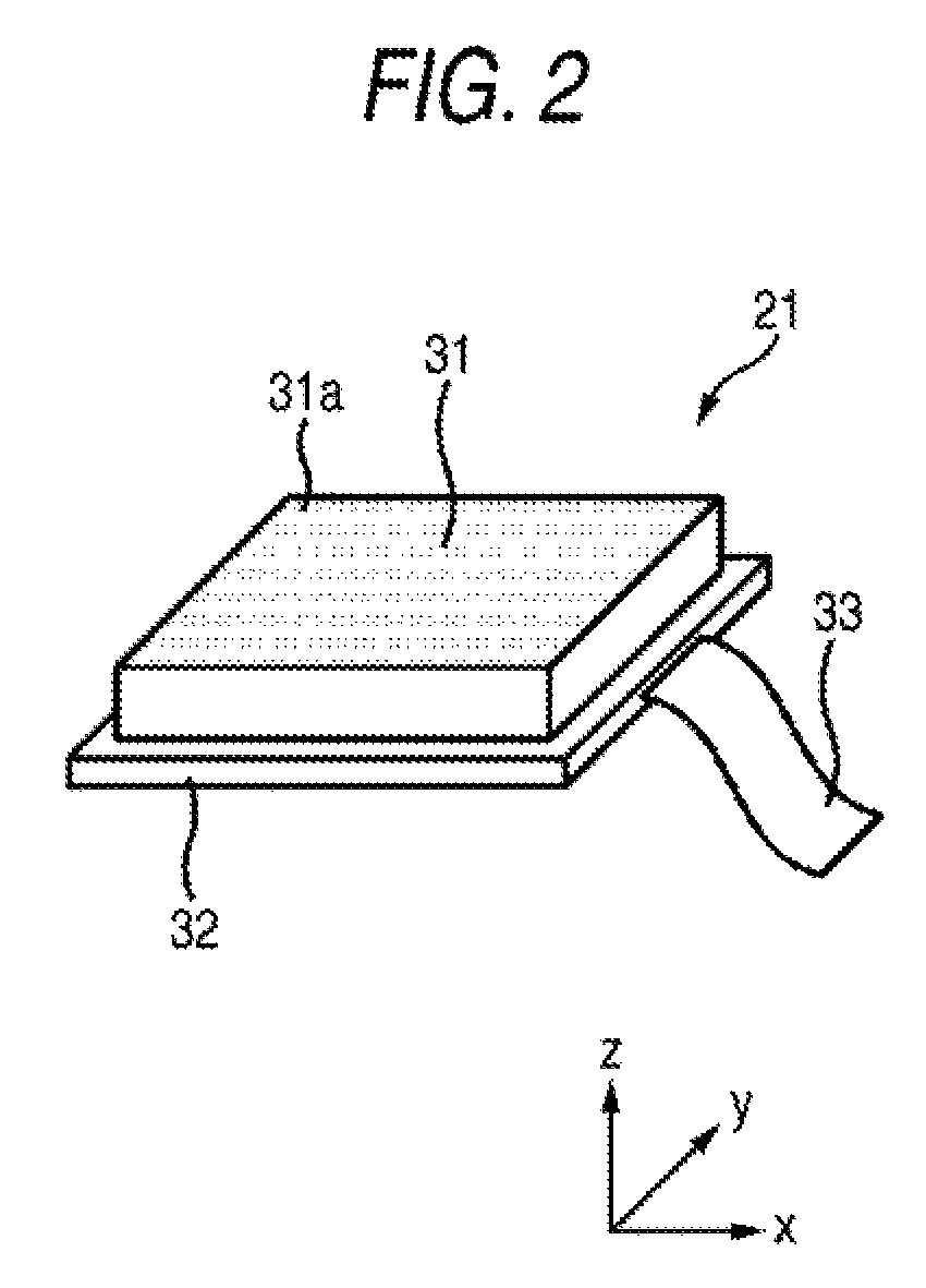 Device and method for detecting deformation of the viscoelastic magnet